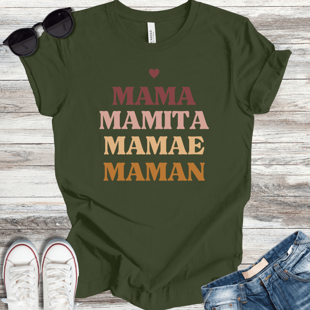 Mama 4 Languages T-Shirt