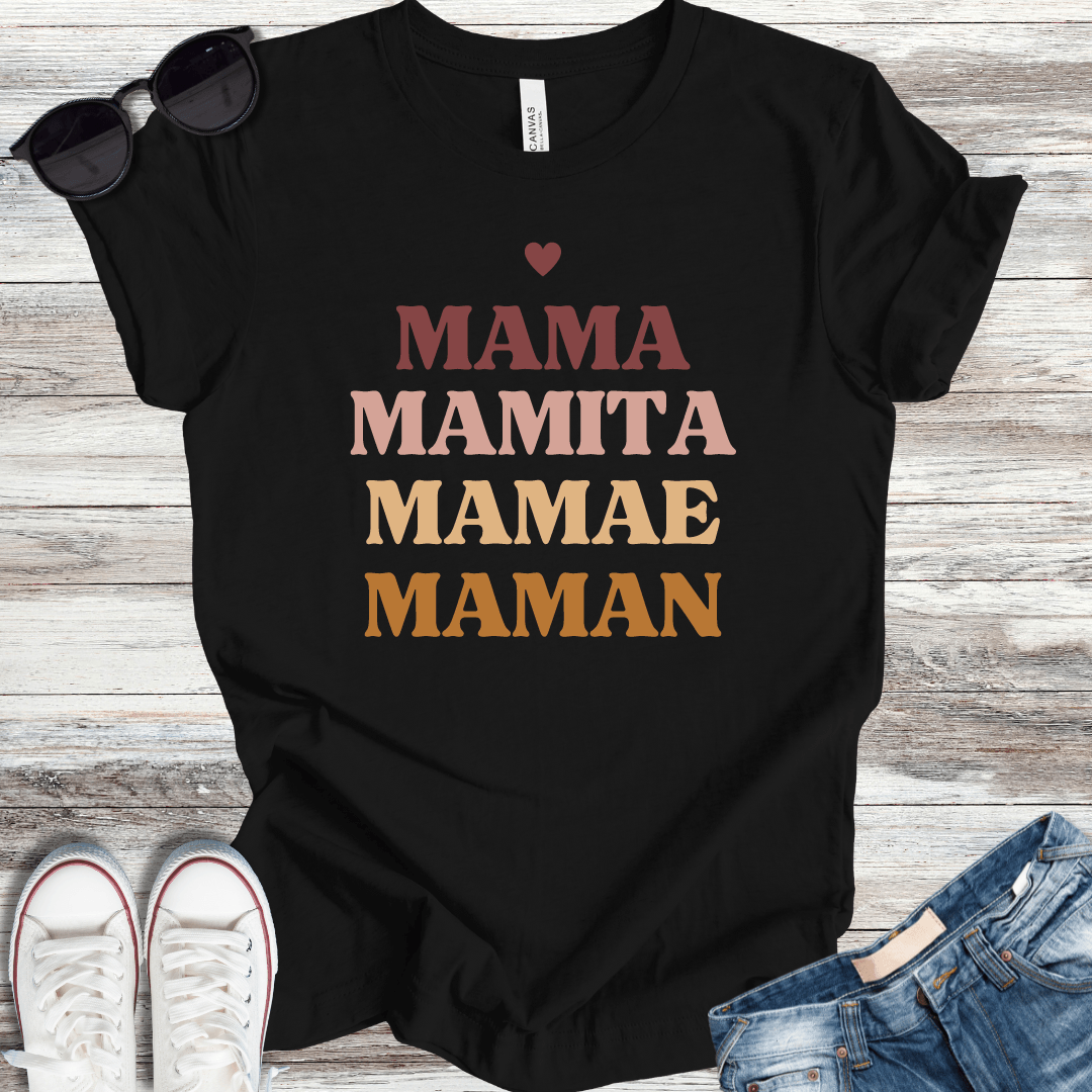 Mama 4 Languages T-Shirt