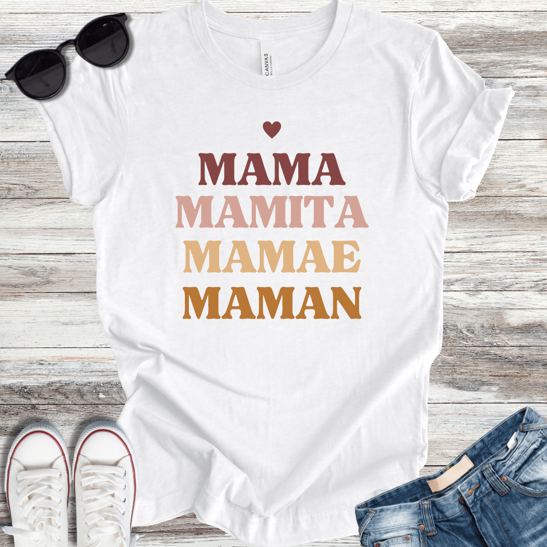 Mama 4 Languages T-Shirt