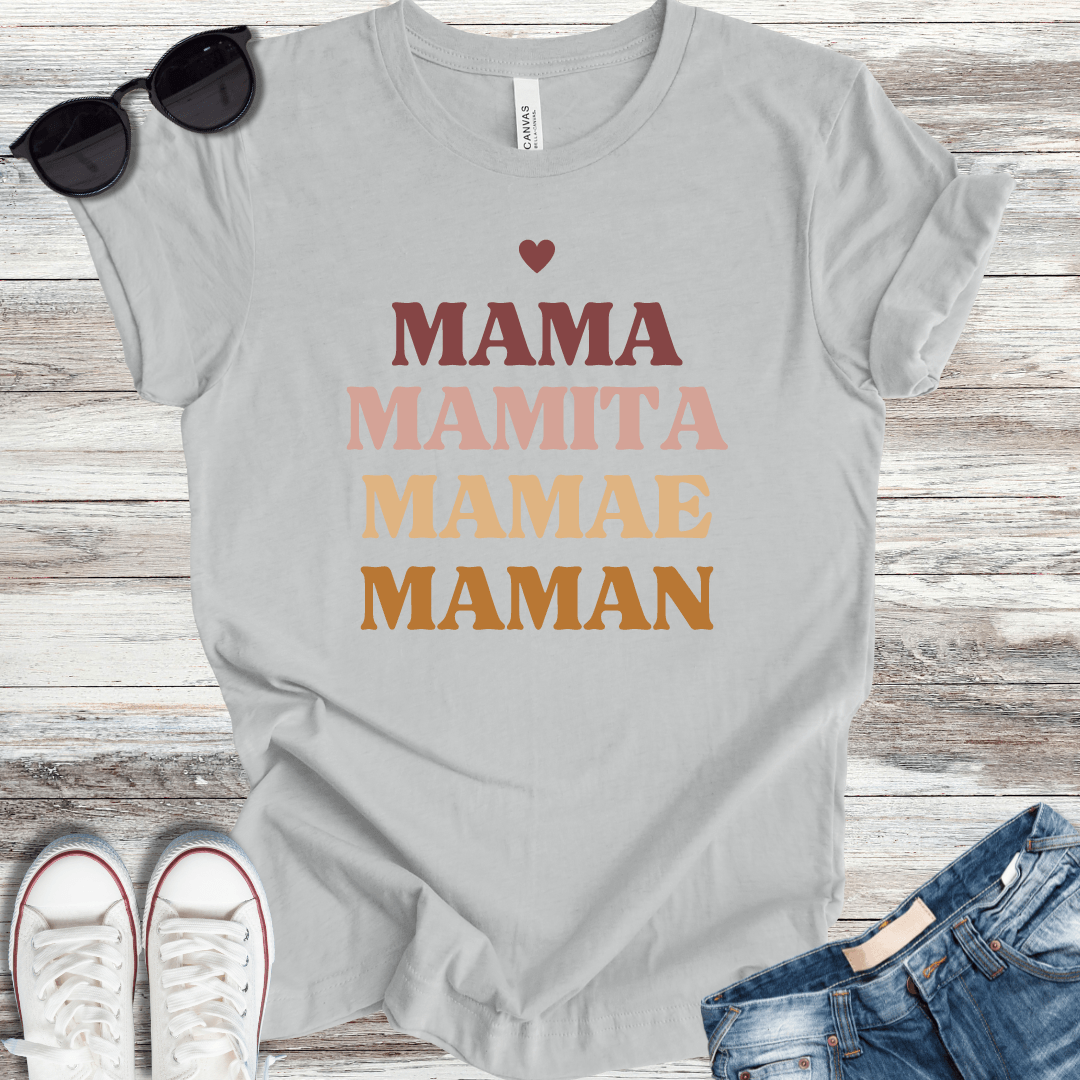 Mama 4 Languages T-Shirt