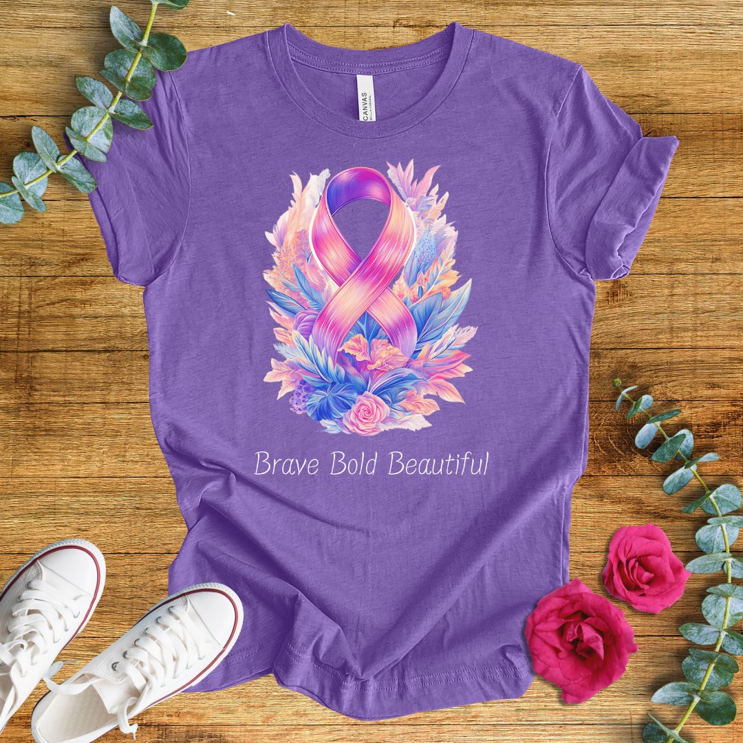 Breast Cancer Awareness Tee - Brave Bold Beautiful - ParenTEES