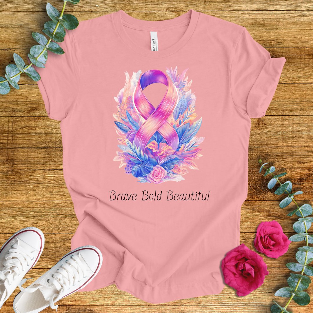 Breast Cancer Awareness Tee - Brave Bold Beautiful - ParenTEES