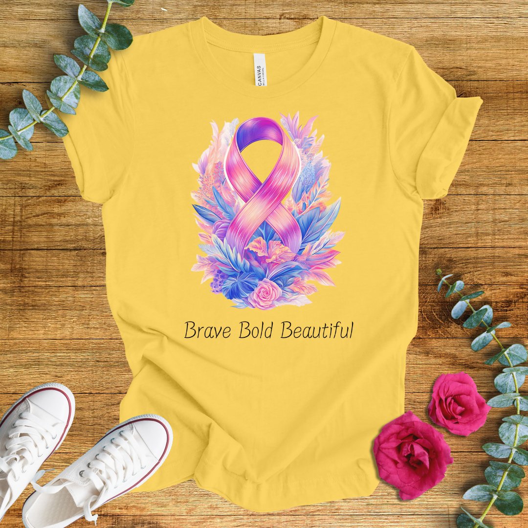 Breast Cancer Awareness Tee - Brave Bold Beautiful - ParenTEES