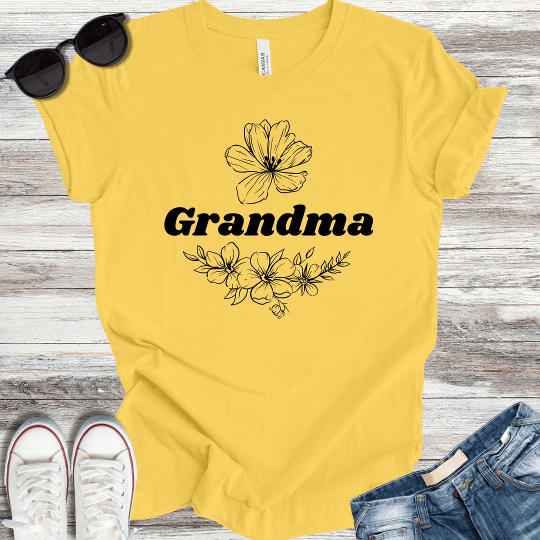 Grandma Flowers T-Shirt - ParenTEES