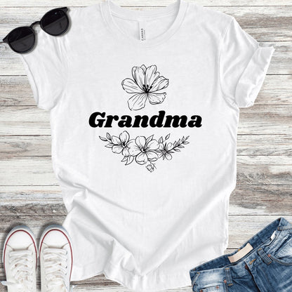 Grandma Flowers T-Shirt - ParenTEES