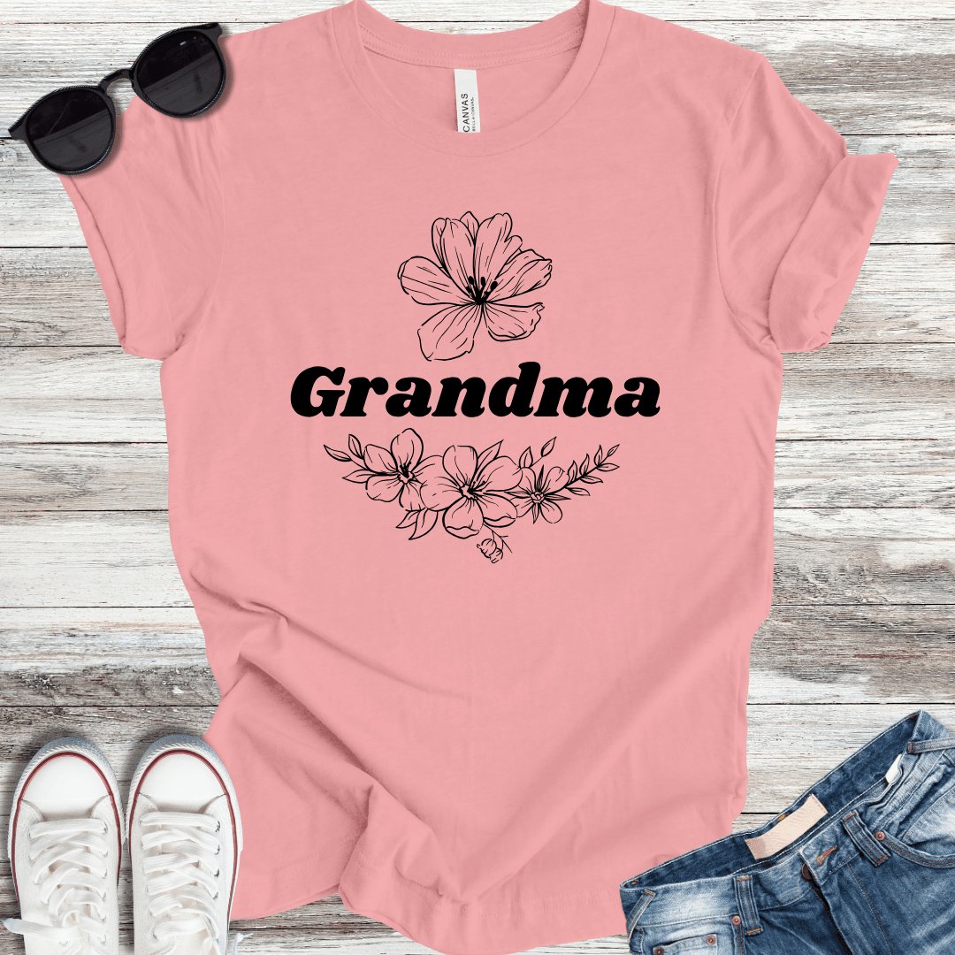 Grandma Flowers T-Shirt - ParenTEES