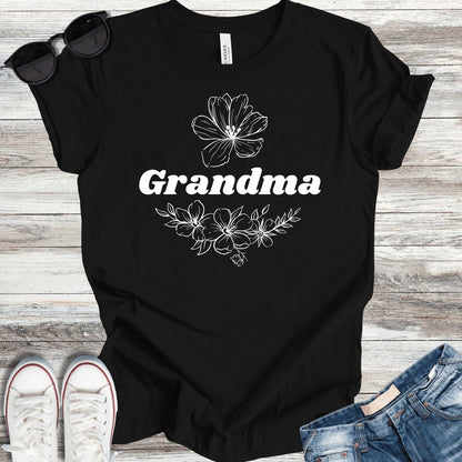 Grandma Flowers T-Shirt - ParenTEES