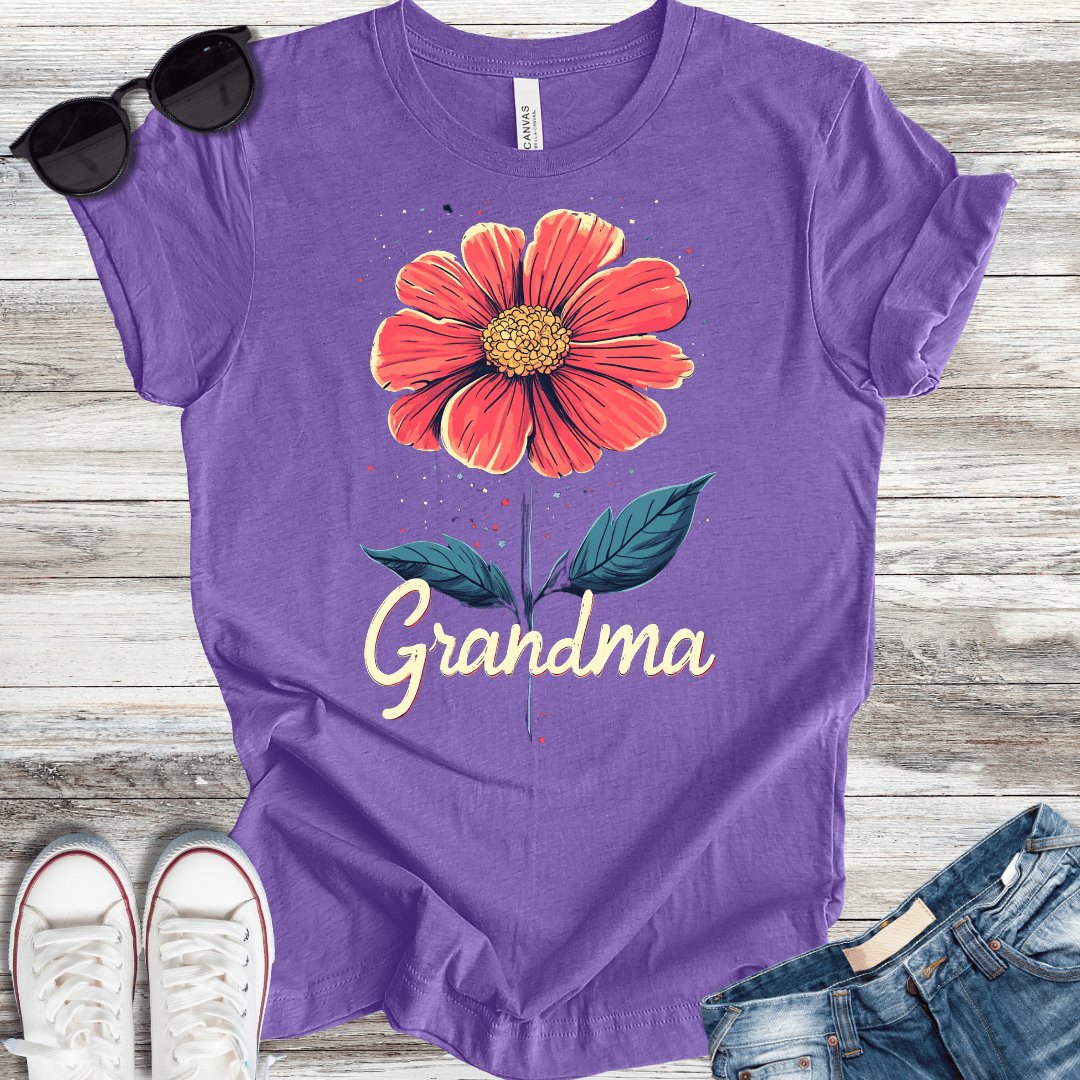 Granma Flower T-Shirt - ParenTEES