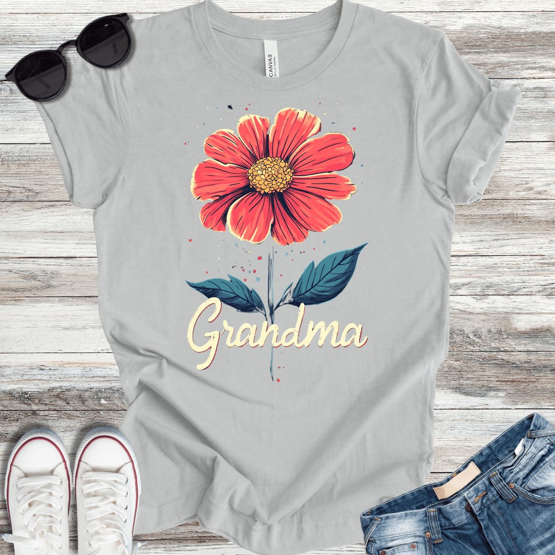 Granma Flower T-Shirt - ParenTEES