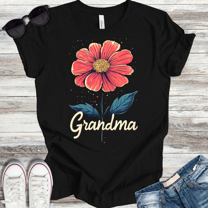 Granma Flower T-Shirt - ParenTEES