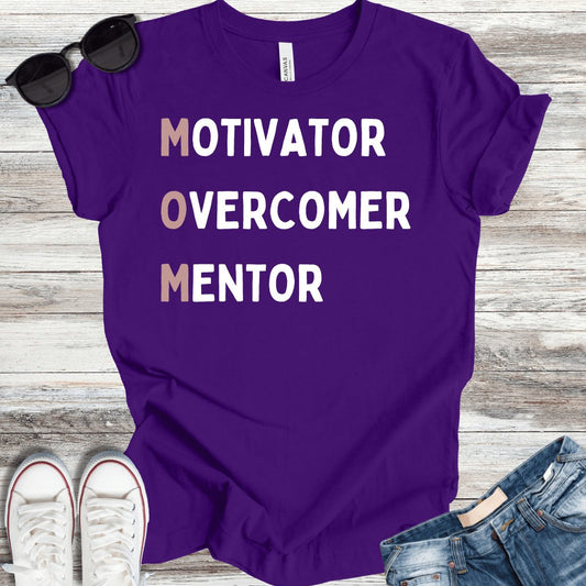 MOM: Motivator Overcomer Mentor T-Shirt - ParenTEES